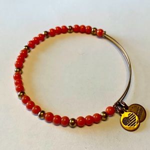 3/$20 Alex and Ani orange and gold tone beaded bracelet